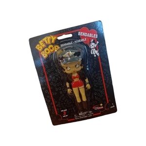 BNIB Vintage 2004 Y2K Betty Boop‎ Motorcycle Chick Bendable Plastic Figure Doll